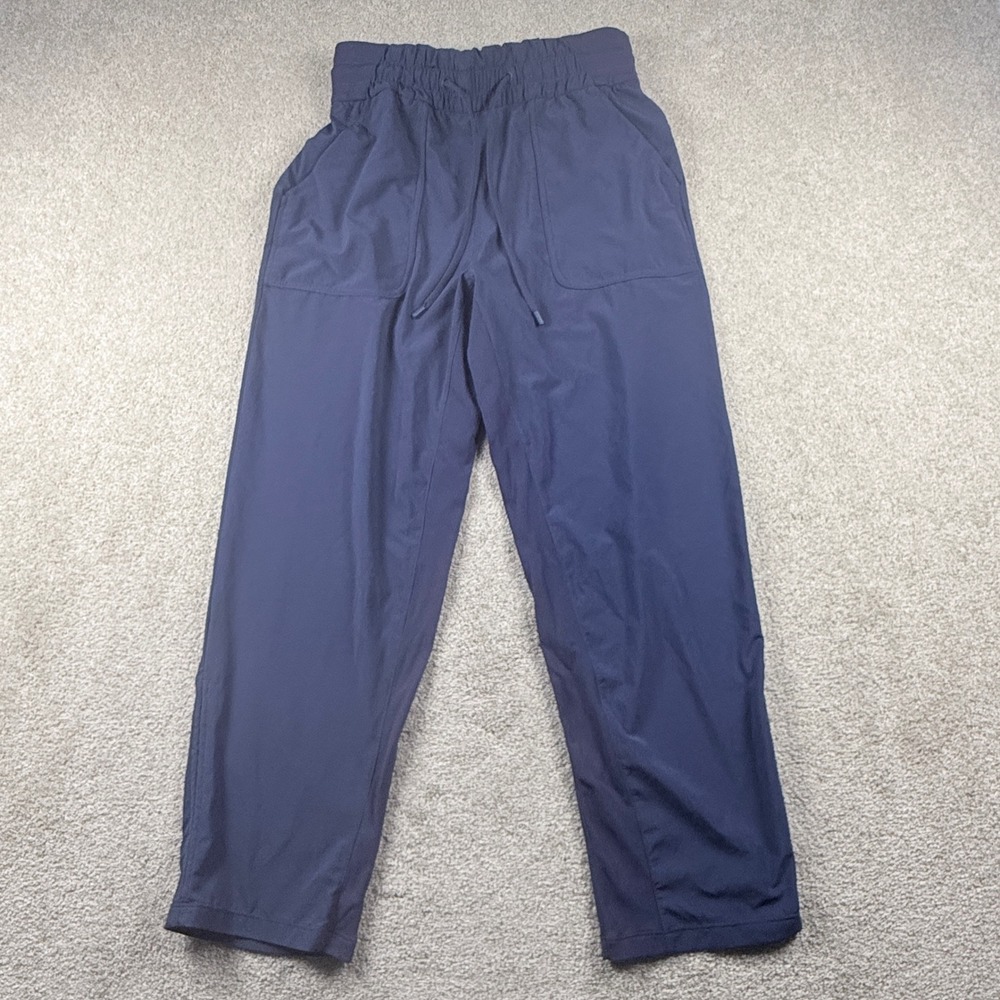 Lululemon Beyond the Studio Joggers Womens 6 Navy Blue Excellent High Rise Rib